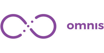 purple infinity logo of Omnis representing limitless possibilities and connections with a 7 themed gradient