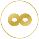 gold infinity symbol representing eternity and limitless potential related to the number 8