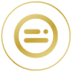 golden circular logo featuring three horizontal lines design representing balance and simplicity often associated with the number 13 in various cultures
